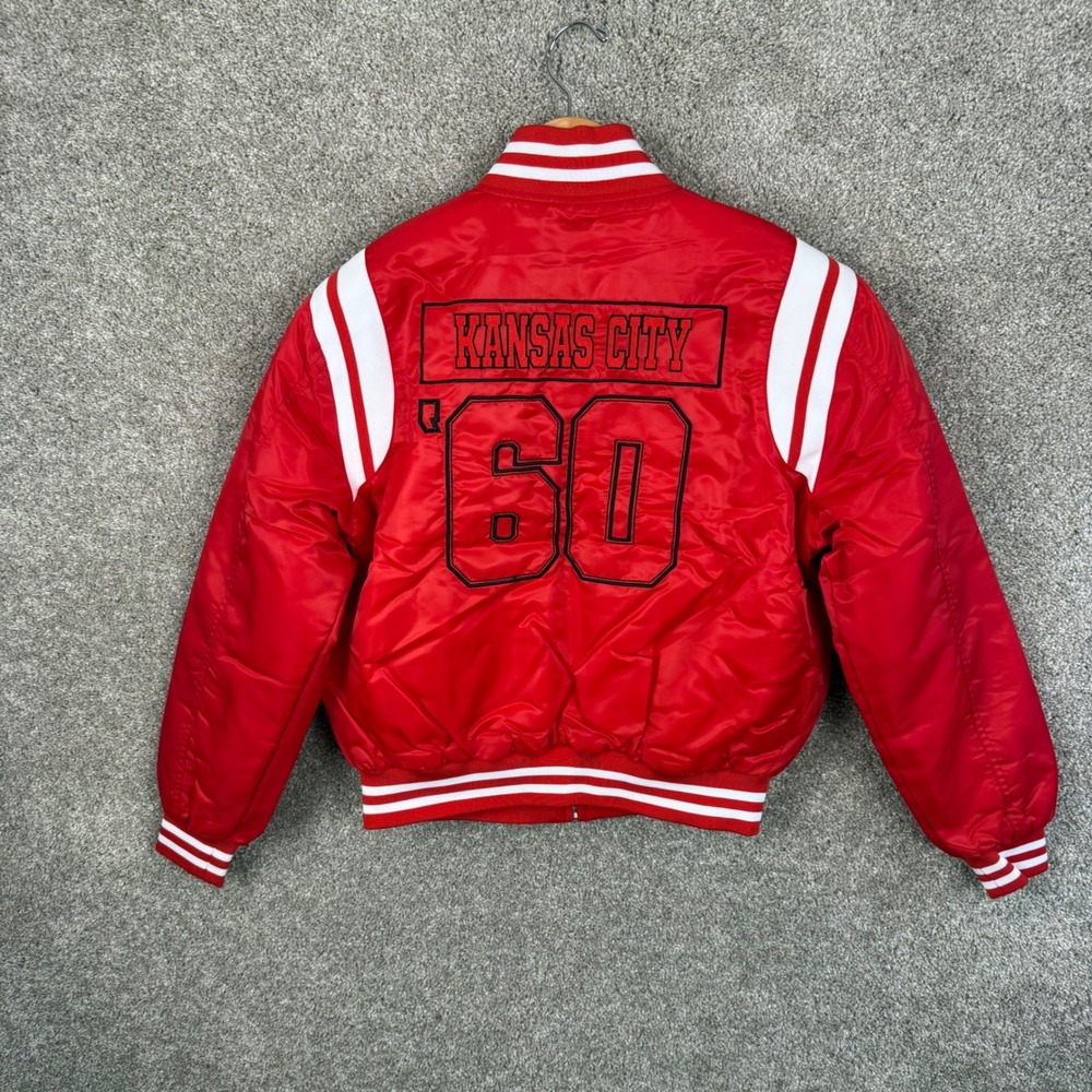 WEAR by Erin Andrews Kansas City Chiefs Women's Small Varsity Bomber Jacket NEW - Picture 3 of 8